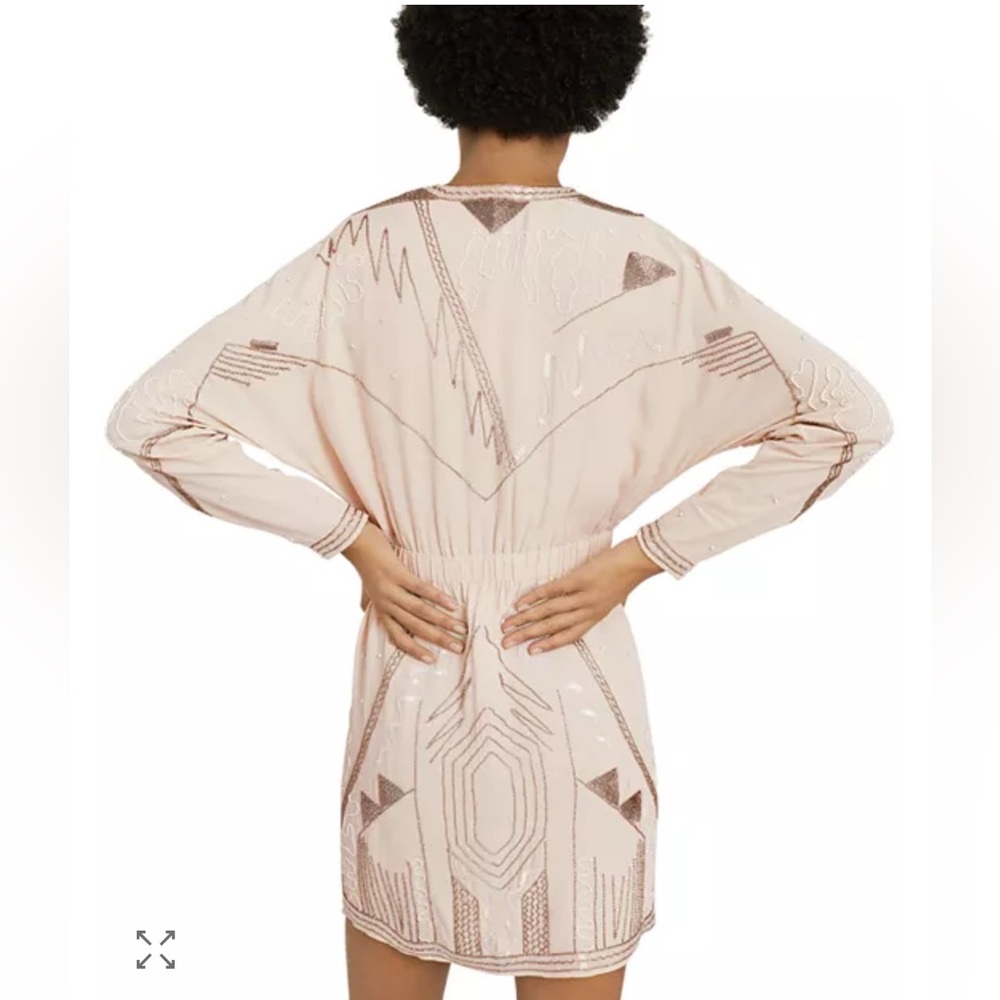 NEW Reiss Saskia Beaded Mini Faux Wrap
Dress Ivory Size 8 9893 - Picture 4 of 11